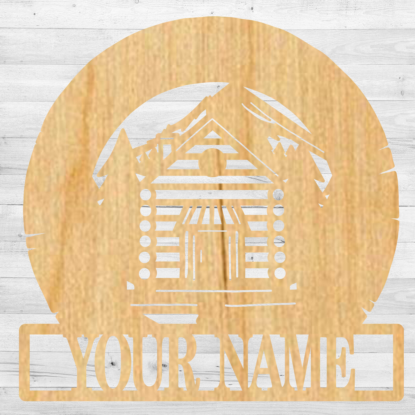 Personalized Log Cabin Name sign, Wood plaque sign,wood Crafts