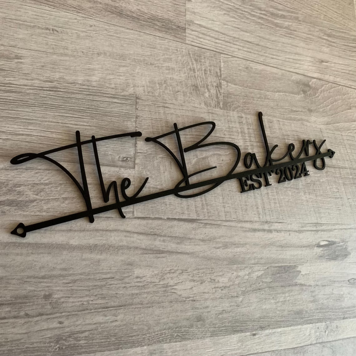 Personalized Family Name Metal Sign Custom Last Name Wall Art Established Year
