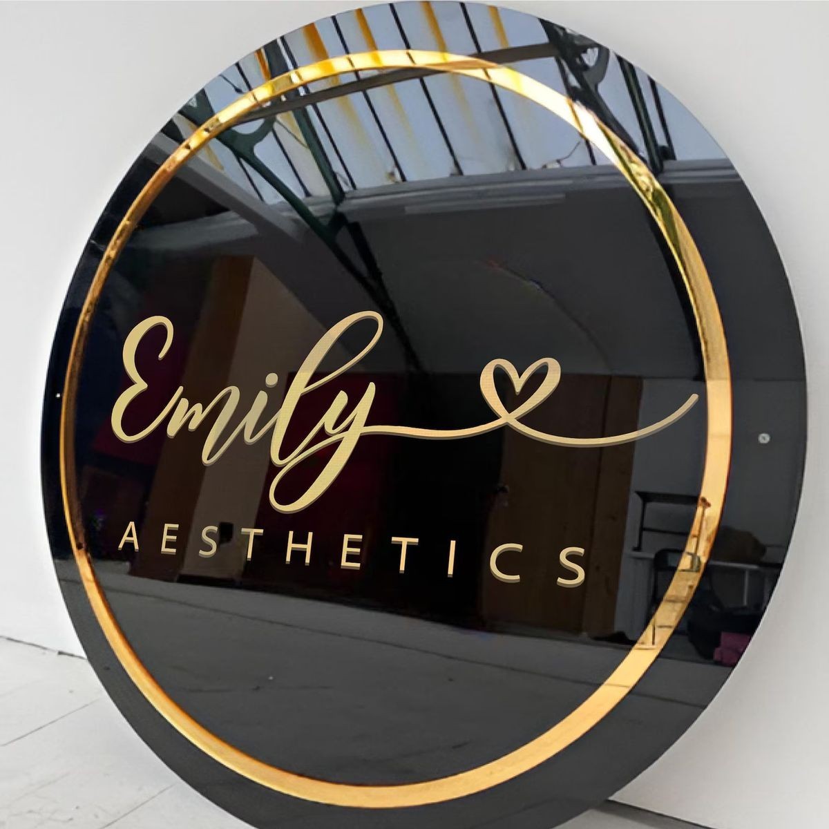 Personalized UV Acrylic Sign| LED Wall Mounted Round Sign| Office Decor UV Sign