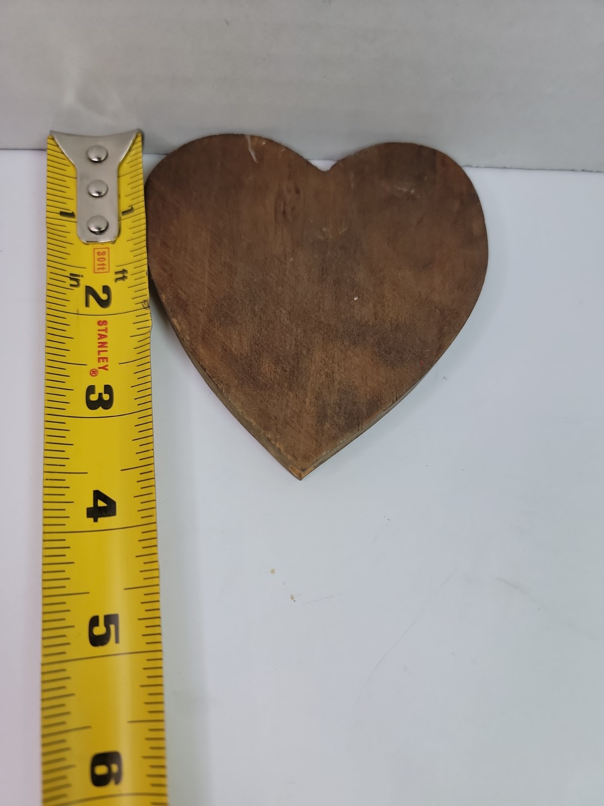 Small Rustic Wooden Heart Wall Decor Plaque Brown Hanging Craft Farmhouse