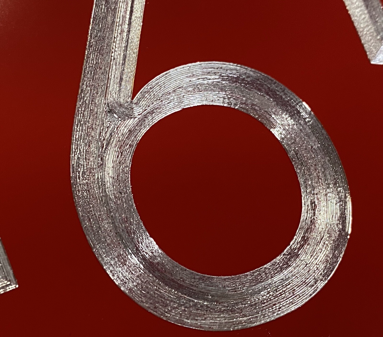 Engraved Personalized Custom House Number Street Address RED Metal 12×5 Sign
