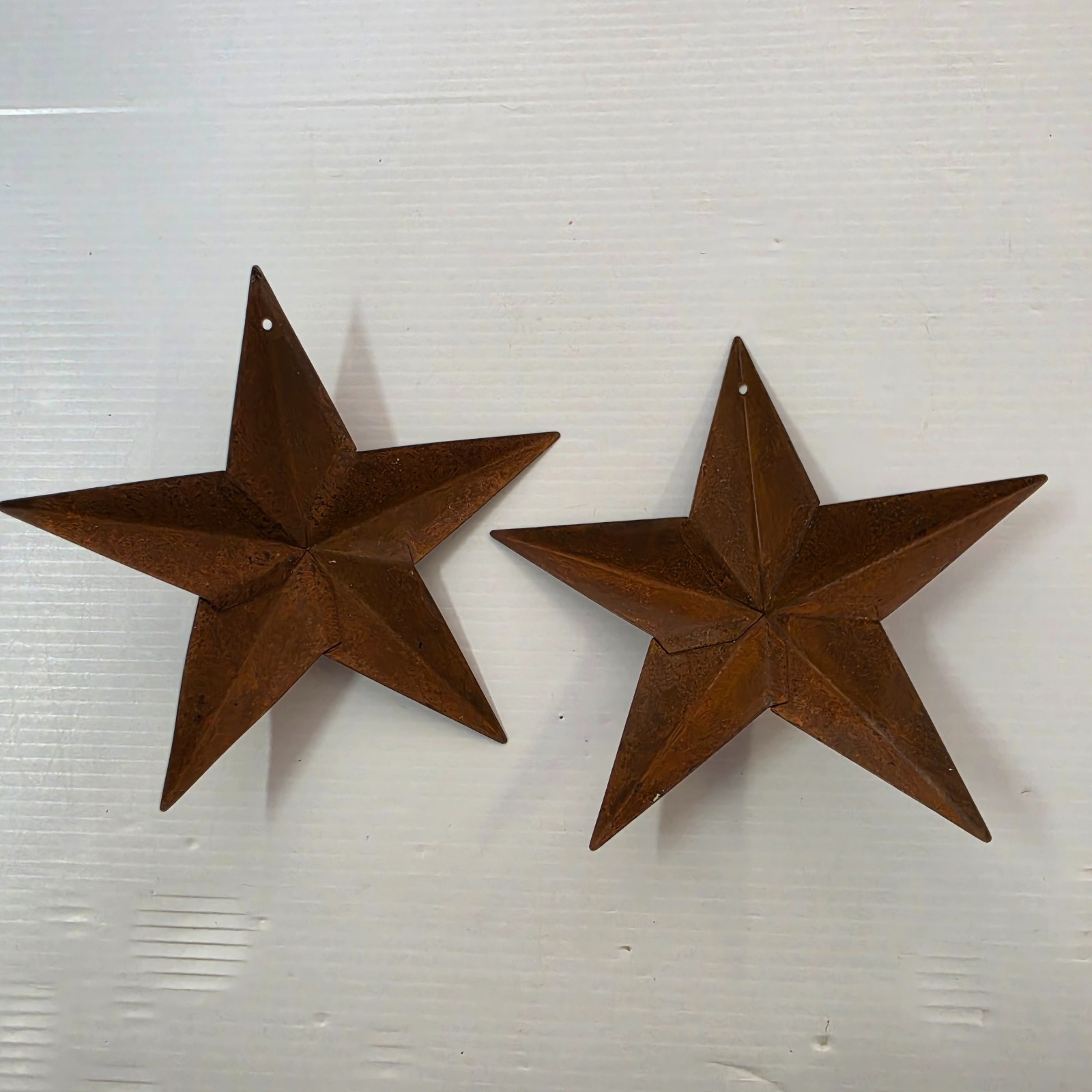STARS DECORATIVE METAL 5″ 2 OF THEM Brown rustic color wall hanging decor!