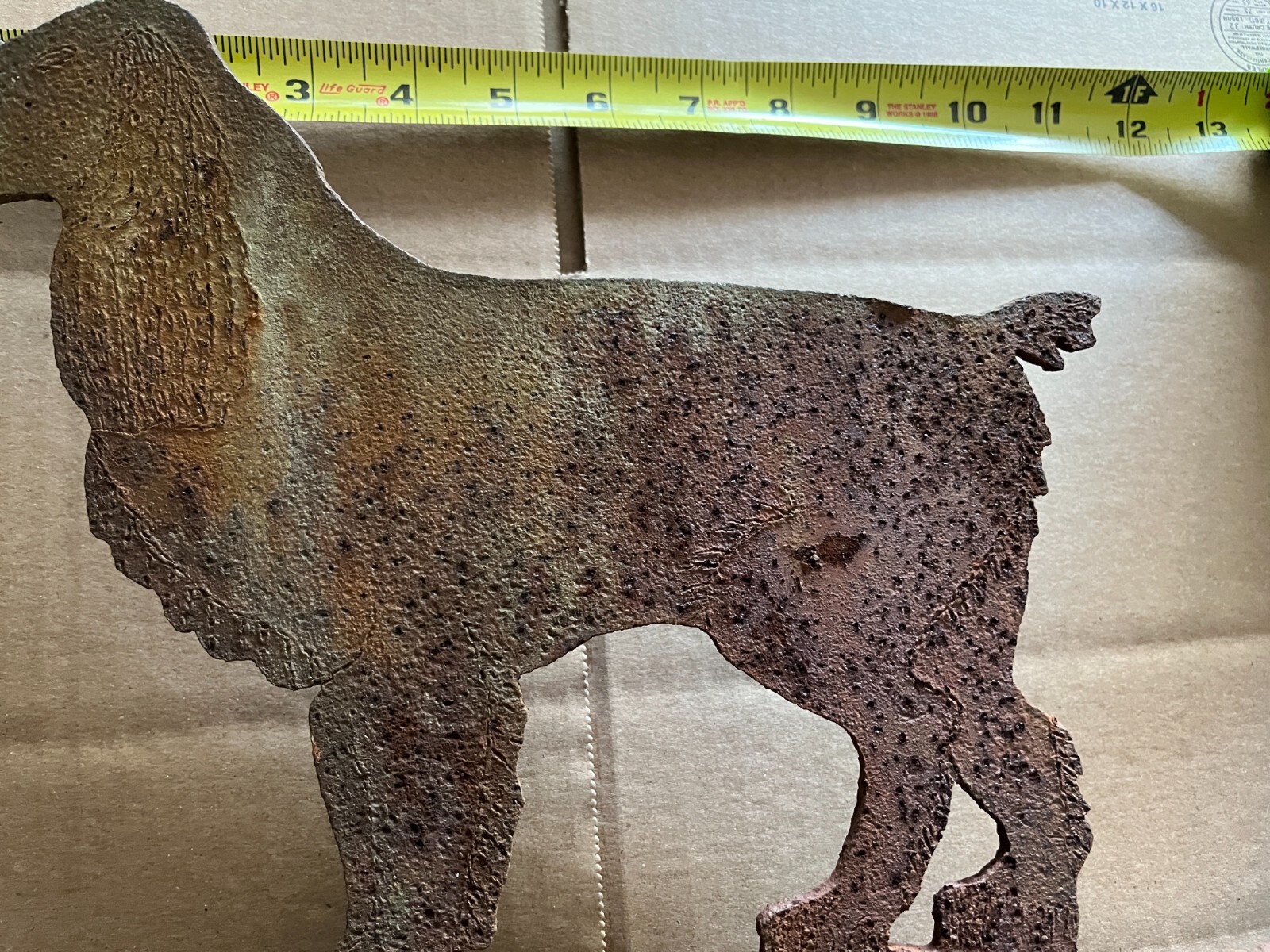 ANTIQUE METAL 21″ LARGE DOG SILHOUETTE EXTERIOR ITEM FOR HOUSE WEATHERVANE?