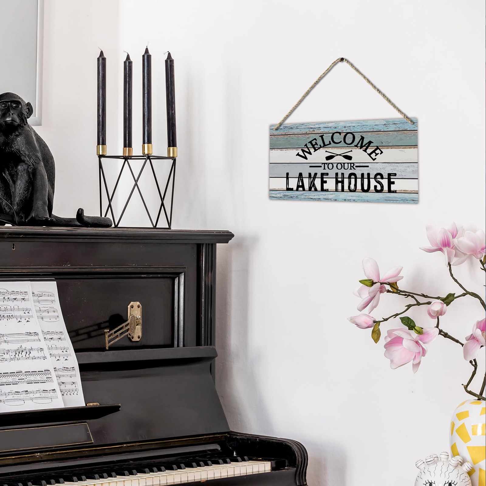 Welcome to Our Lake House Farmhouse Paddle 12 inches x 6 inches, Color2
