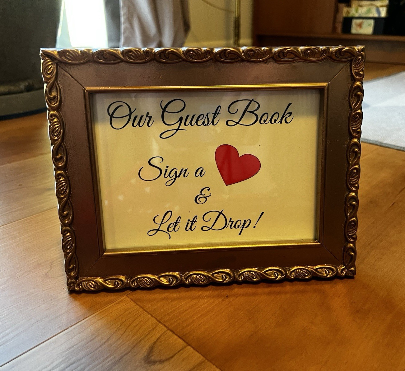 Framed Freestanding Guest Book Sign/Photo Frame