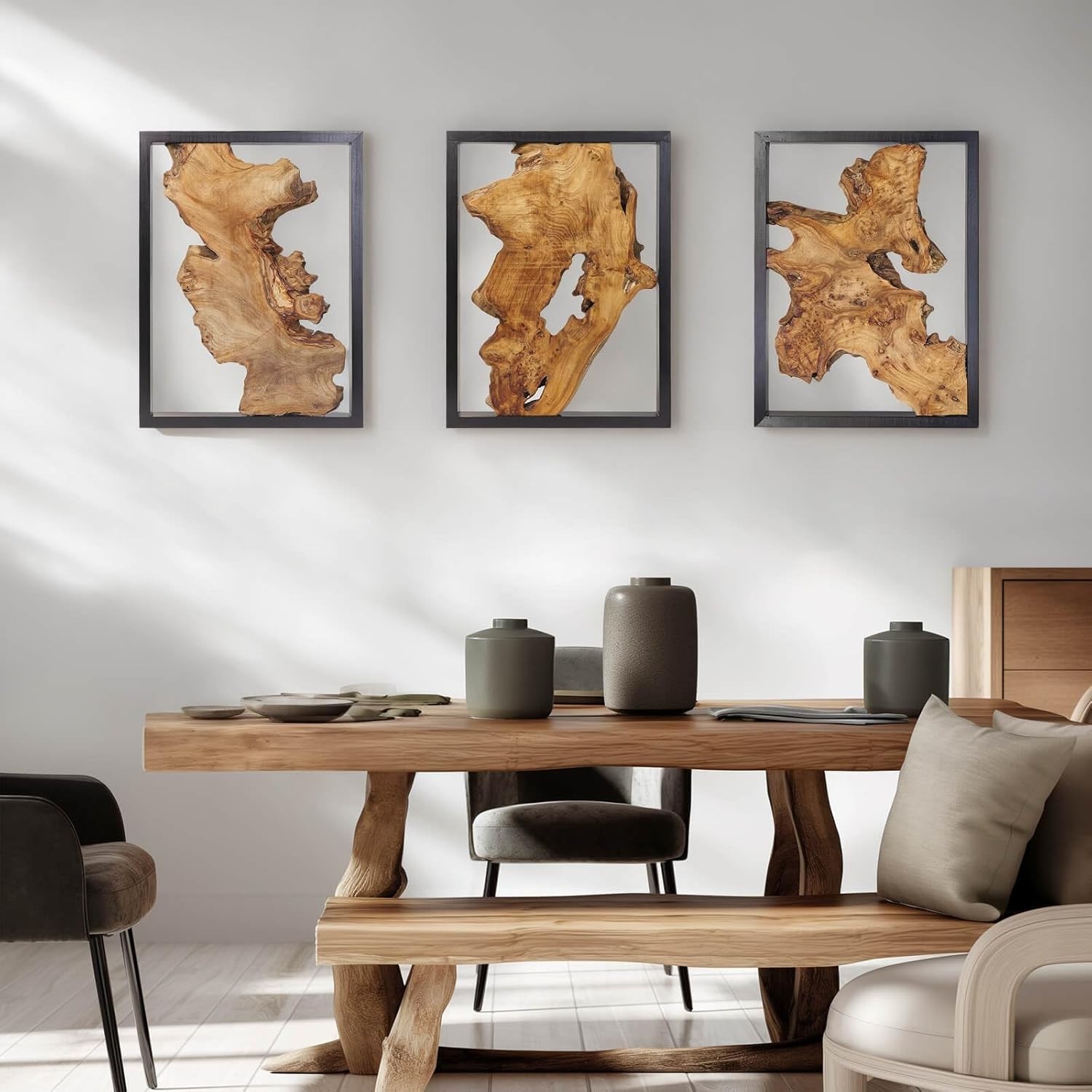 Unique Handcrafted Rustic Wall Decor – Sustainable Natural Wood Art 16″L x 12″W