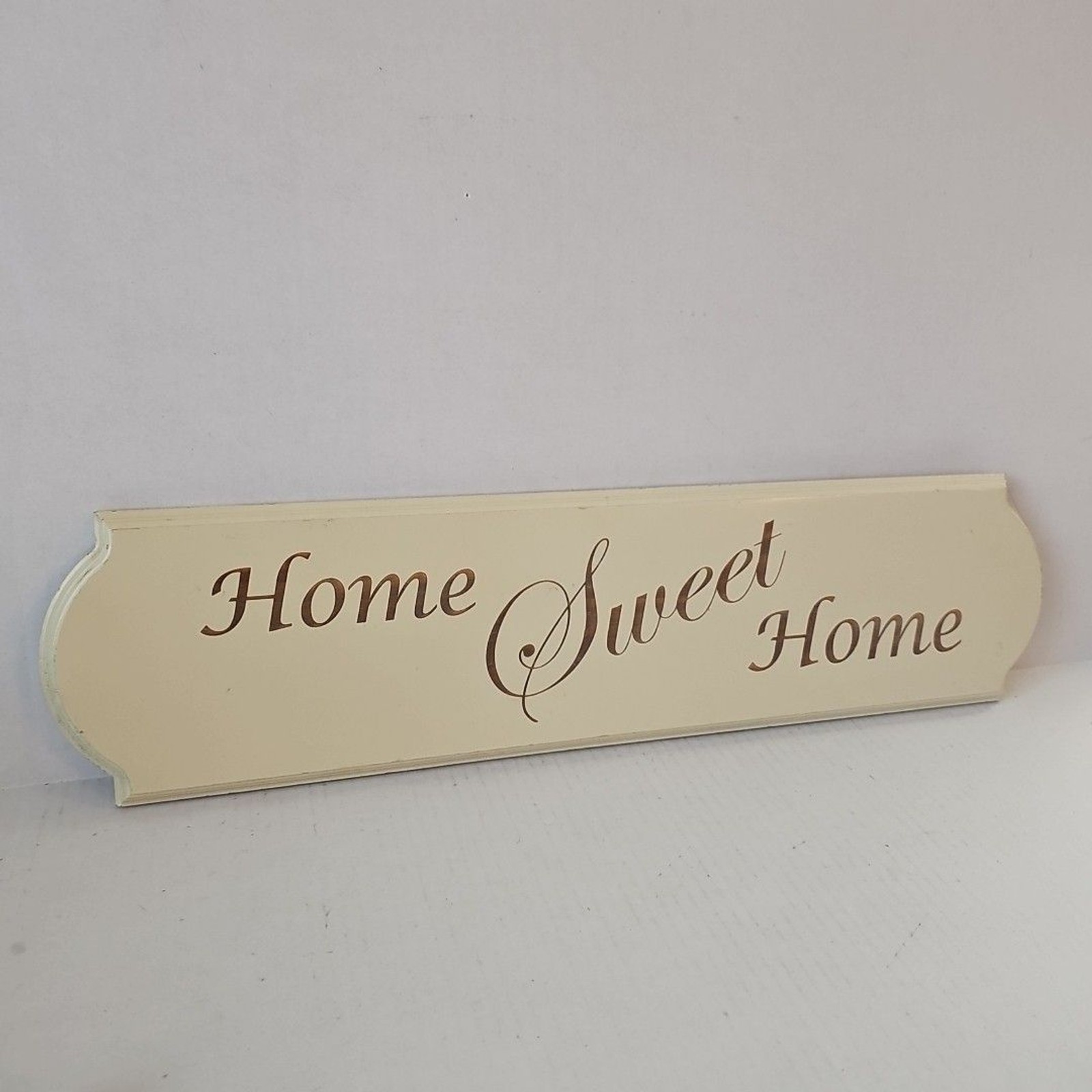 Home Sweet Home Beige And Brown Wall Sign Farmhouse Cottage