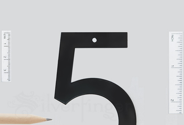 ADDRESS NUMBERS Black Metal Flush Mount Easy Read Street Home House Door Number