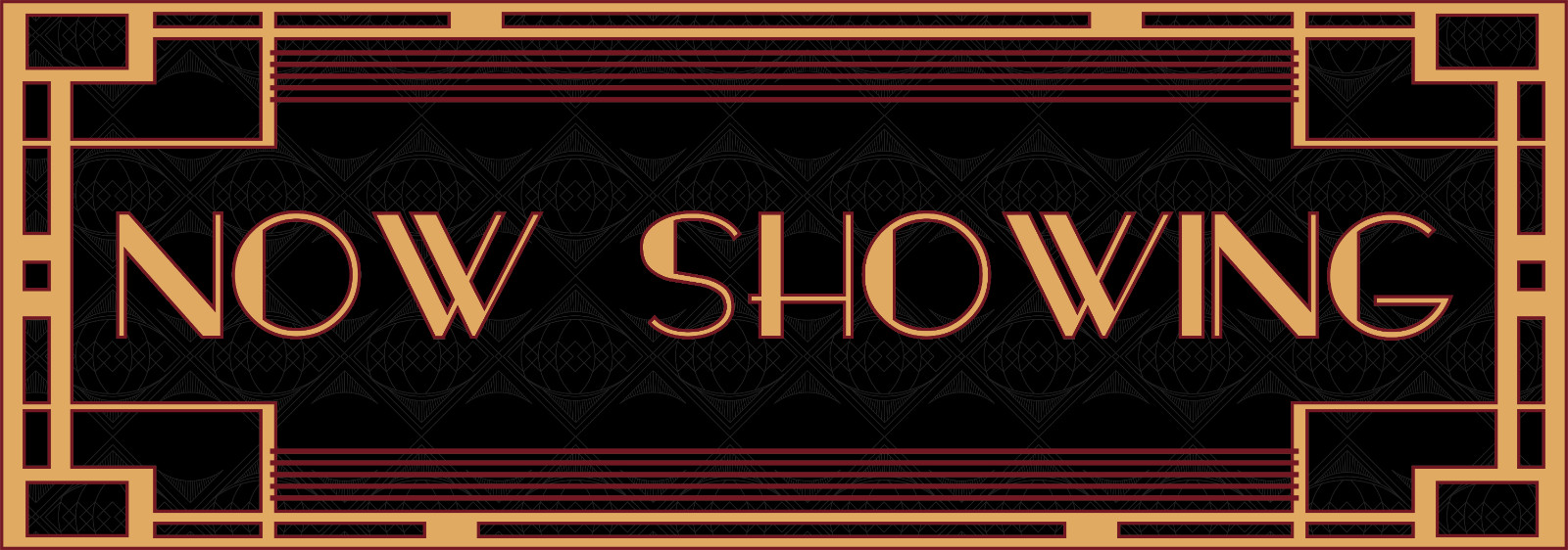 Art Deco Vintage Style Home Theater Signs Movie Room Décor Cinema Now Showing