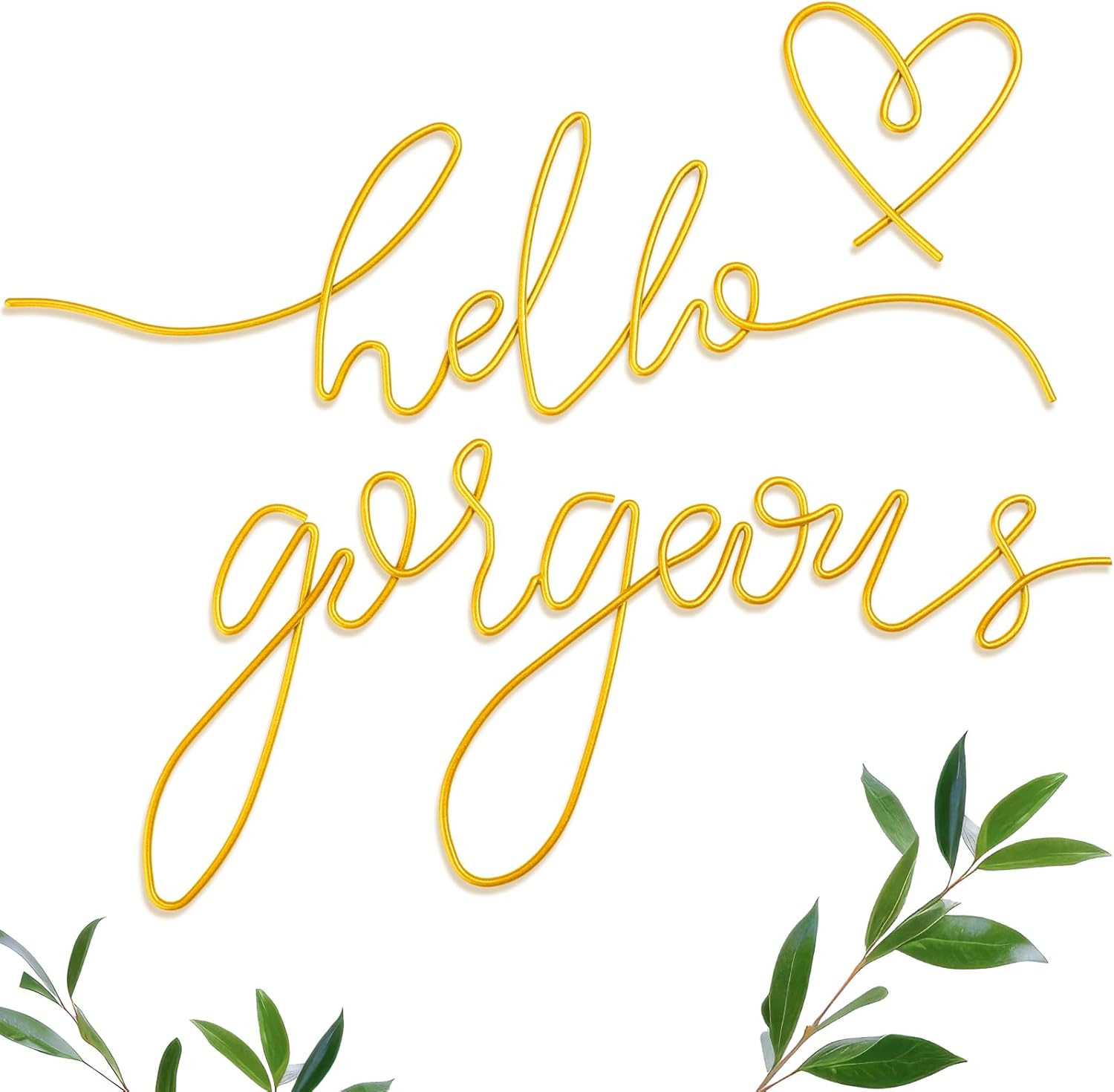 Hello Gorgeous Metal Wall Art Decor Minimalist Decoration Metal Hello Gorgeous D