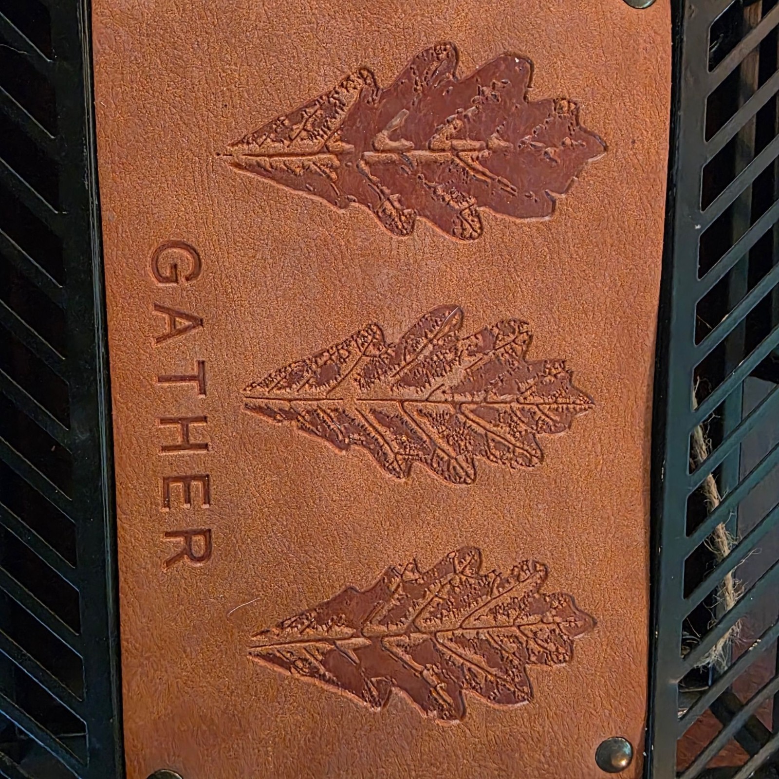 Place & Time Gather Wall Décor Oak Leaf Design 8×8 Inches Set Of 3 NWT