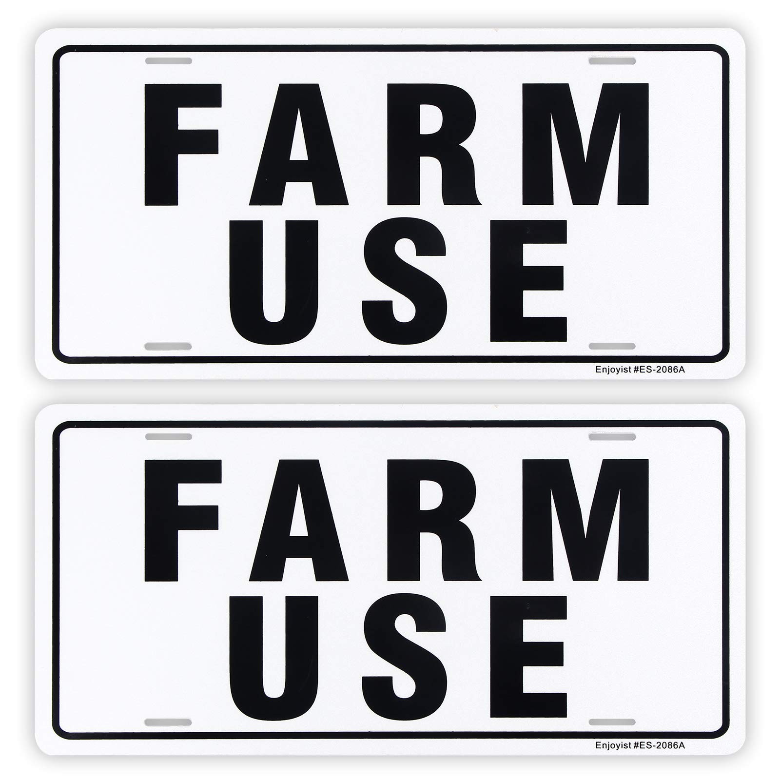 2-Pack Farm Use Id Tag Sign,12″x 6″ .04″ Aluminum 12” x 6”, Silver