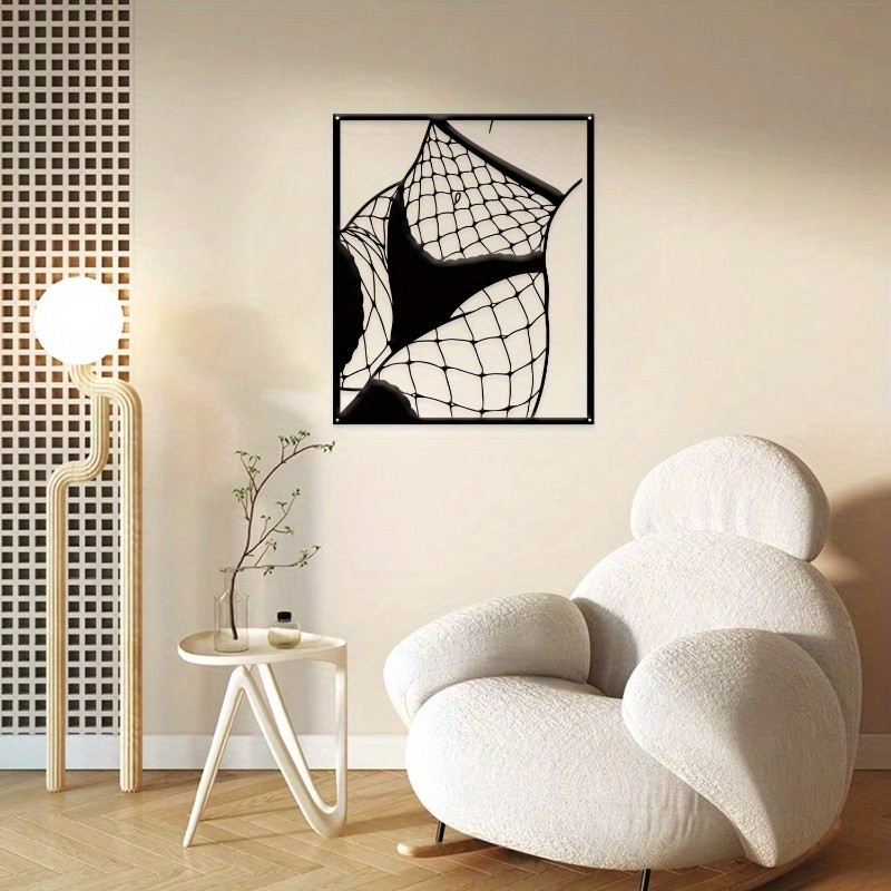 Minimalist Abstract Line Woman Metal Wall Art Modern Home Decor Gift
