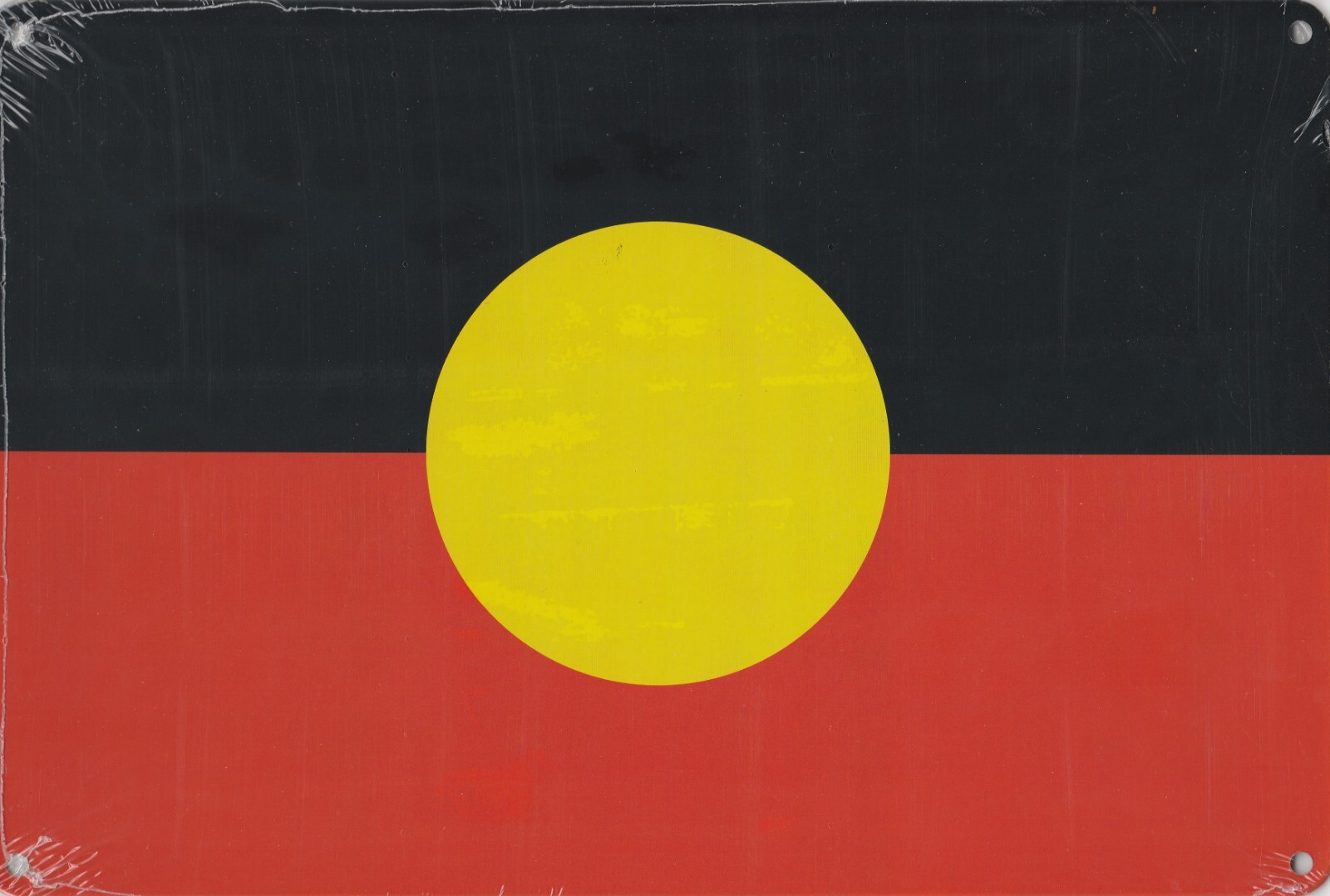 Aboriginal Flag Tin Sign 300x200mm Indigenous Australia Garage Man Cave Wall Art
