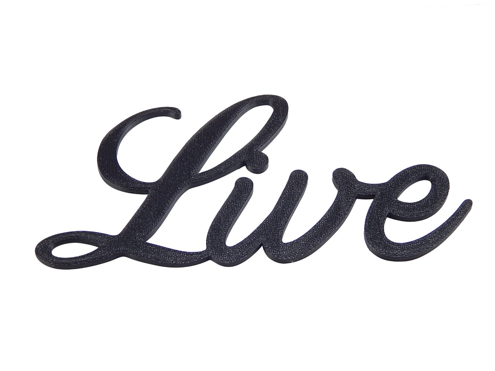 Live Word Art Sign Home Kitchen Decor Wall Hanging Cursive Script Typography