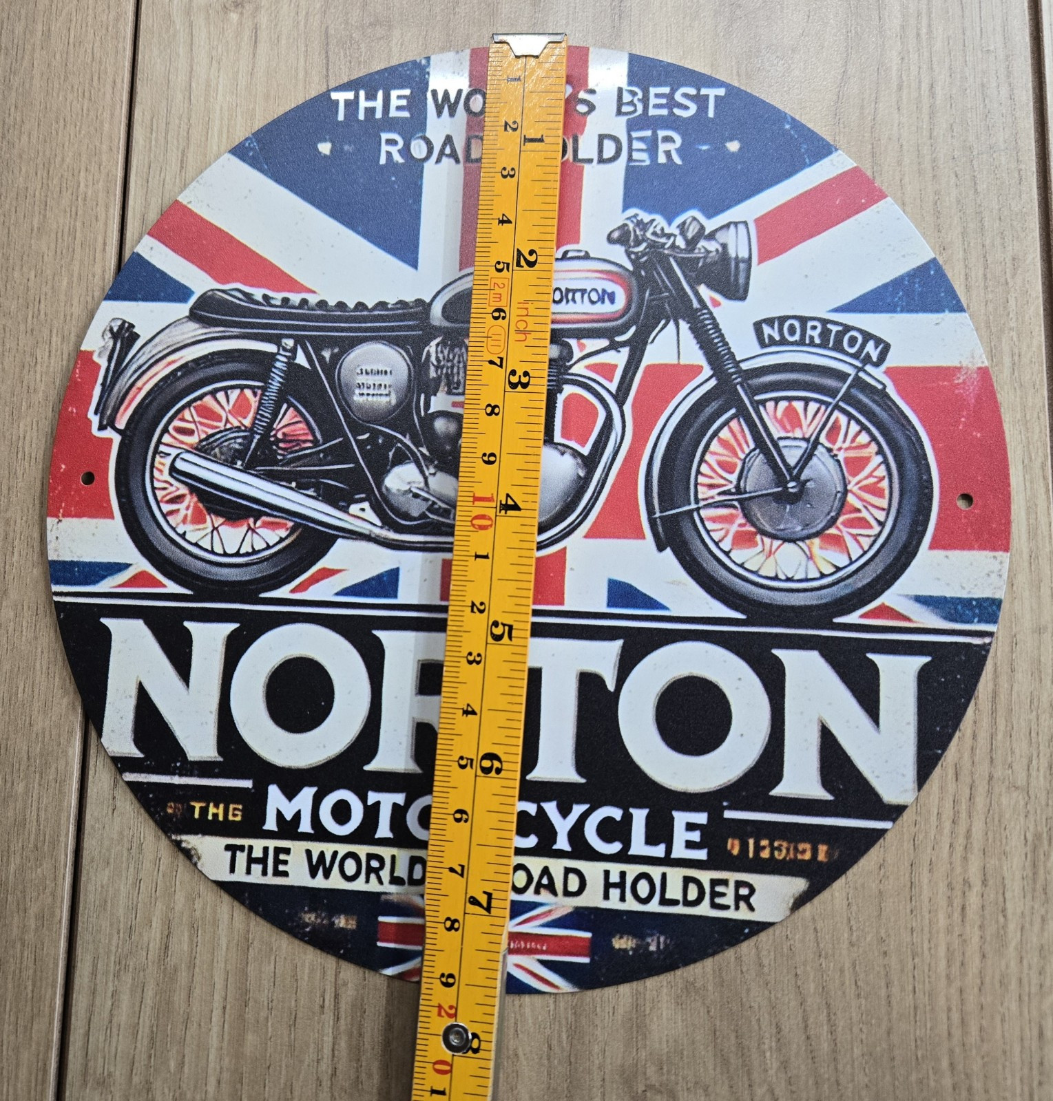 Norton Motorcycle Decorative Tin Sign, Rustic Look, Man Cave/Garage Matte Finish