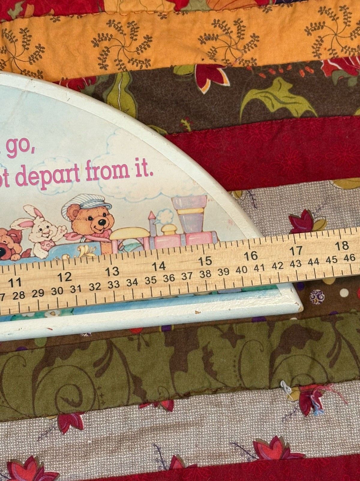 Wood Train Bible Verse Semicircle Wall Plaque, Kids Nursery Bedroom Decor
