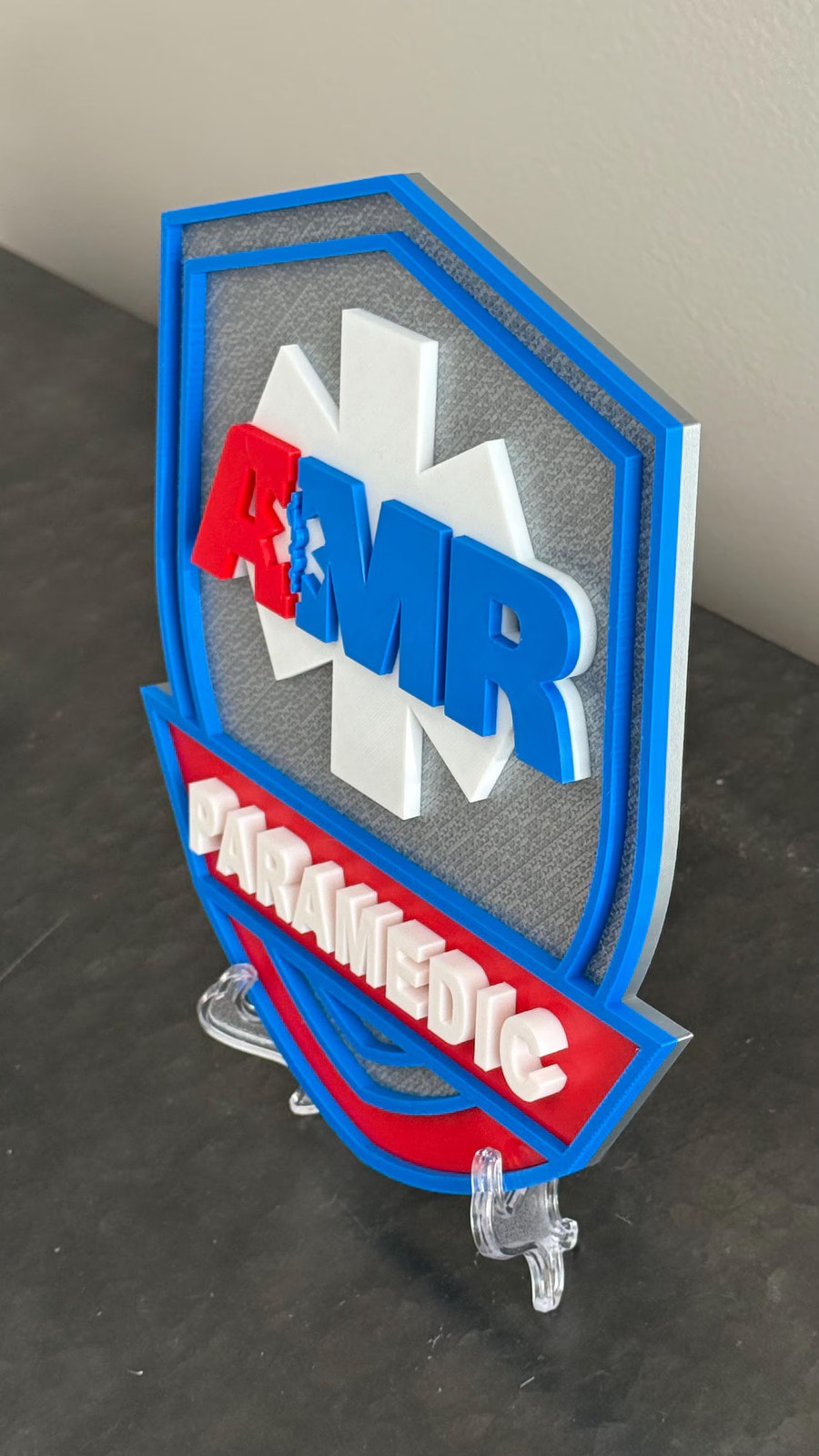 Paramedic Wall Art: AMR EMT 3D Embossed Plaque (Display or Gift)