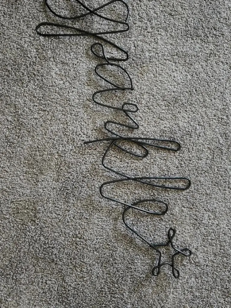 NEW Black Metal Word Wall Art Sign Indoor or Outdoor Sparkle Phrase Accent Decor