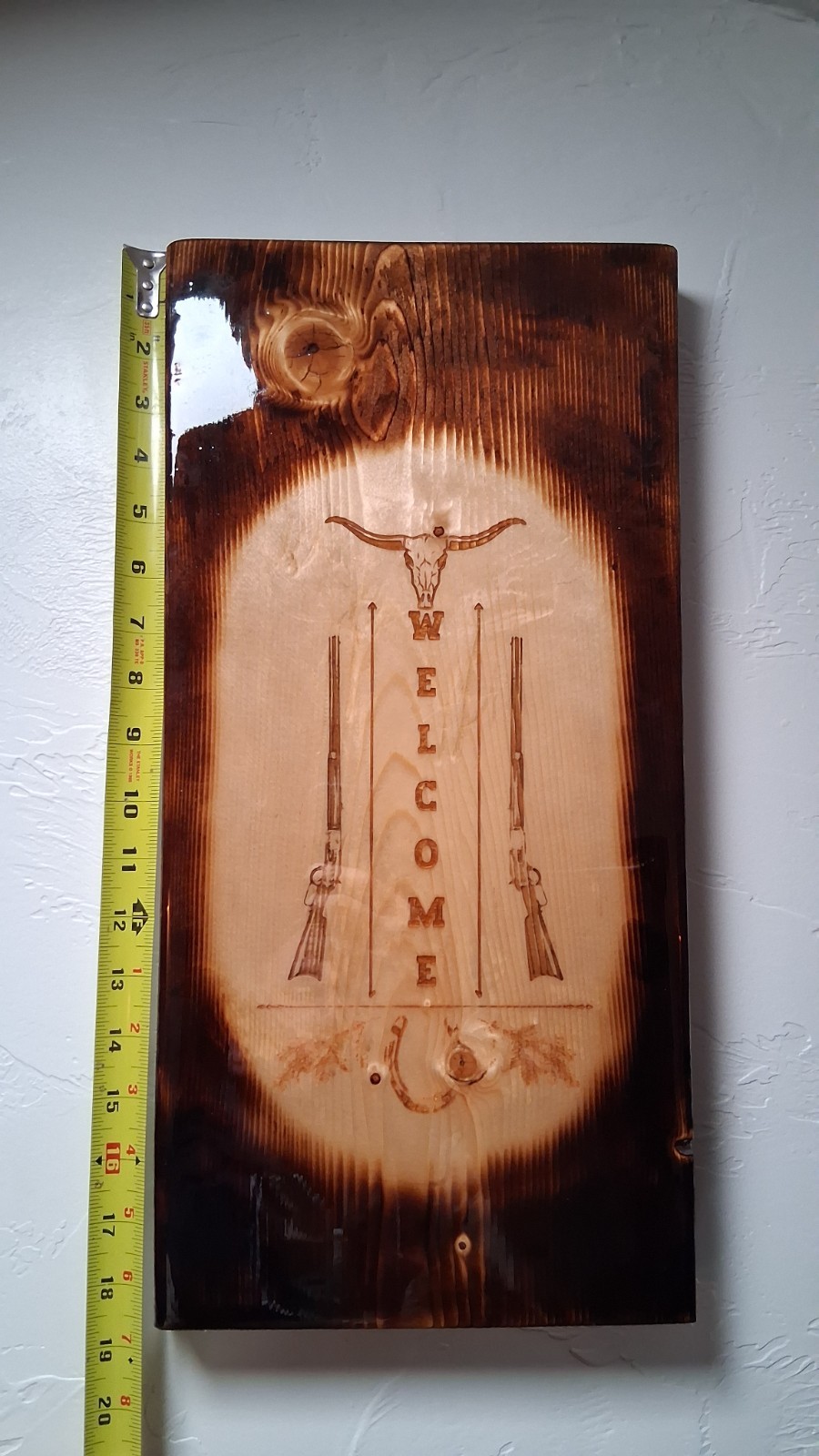 Welcome Sign, Rustic Western Welcome Sign, Handmade, Wood and Epoxy. 1 of 1 made