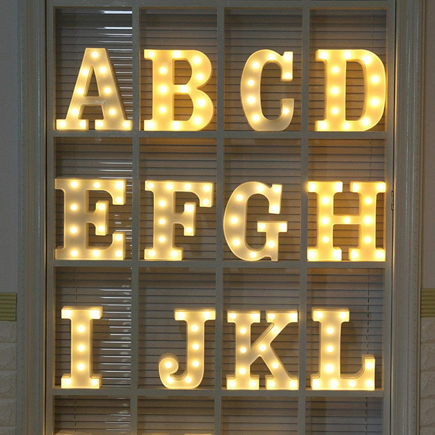 LED Letter Light Up Sign for Night Light, Wall Decor, Parties, Alphabet Marquee