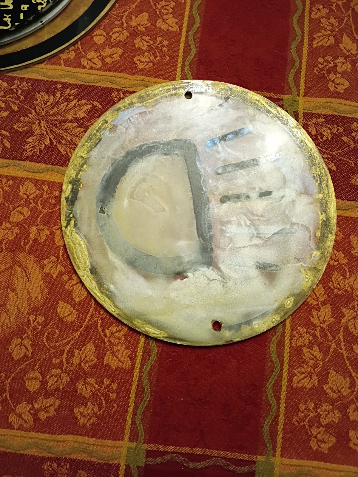 Steampunk Salvage Artwork Circular Plexiglass 8 In . Diameter