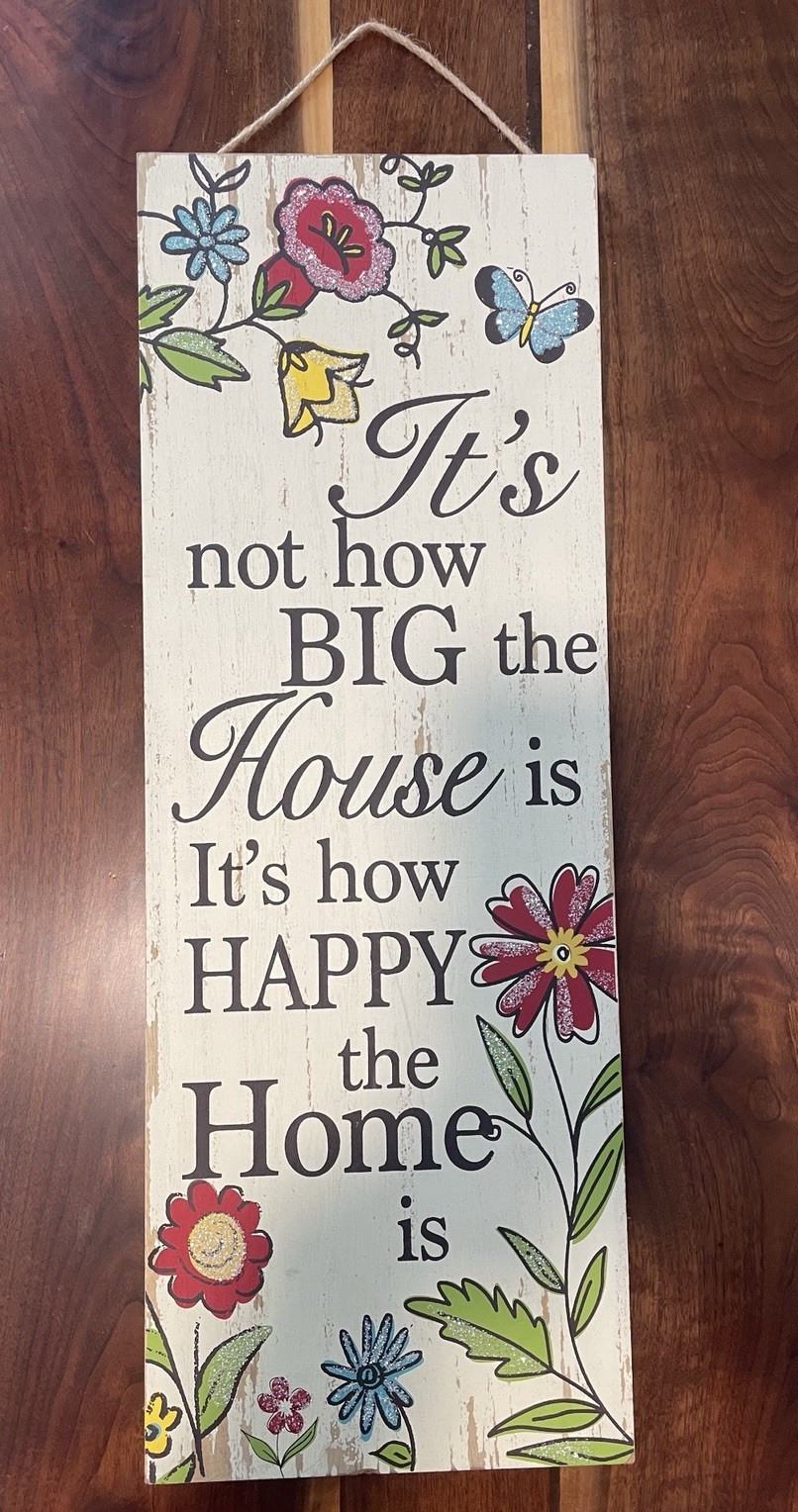 The Spring Shop Inspirational Floral Butterfly MDF Wall Sign 8.5″ x 23.6″