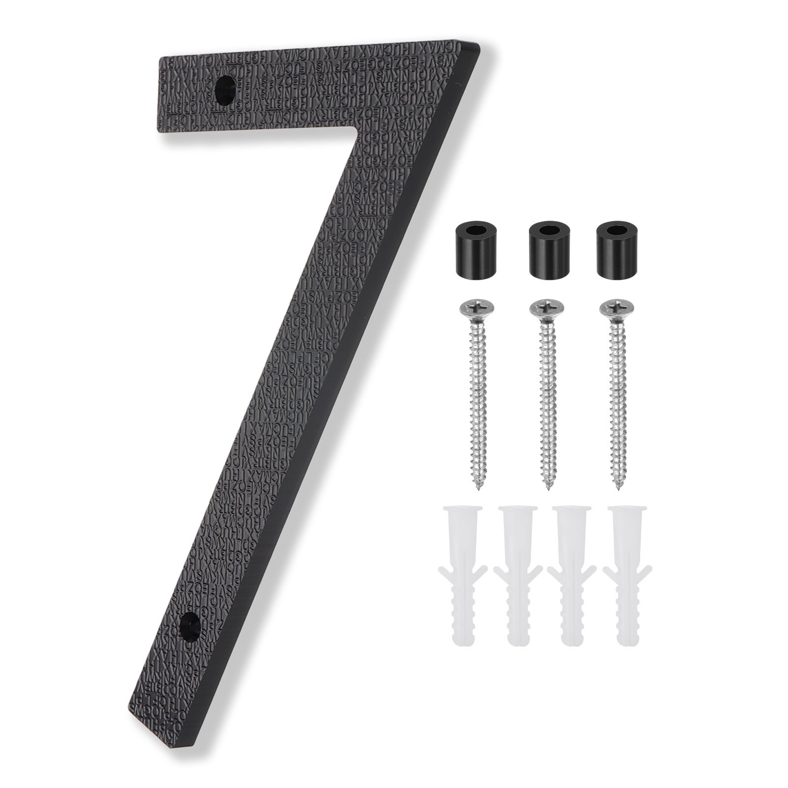 10 Inch House Number, House Address Numbers Sign Large Floating, Black, 7