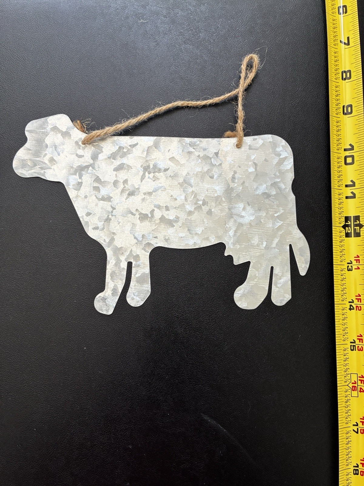Set of 3 Galvanized Metal Farm Animal Wall Decor