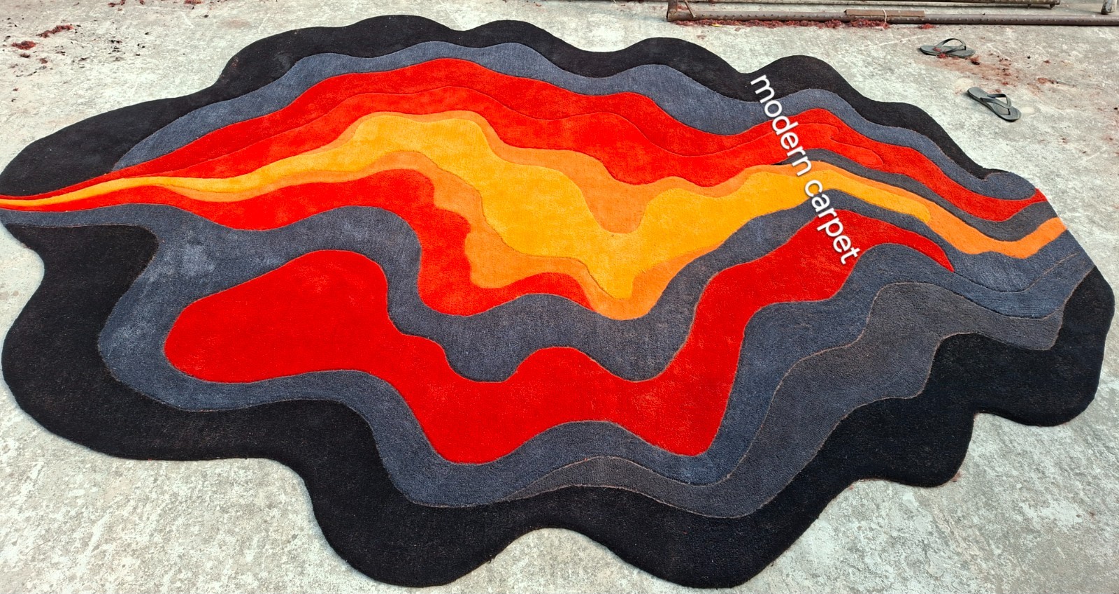 Irregular Shape Rugs Handmade 100% Woolen Hand Tufted For Home Decoration
