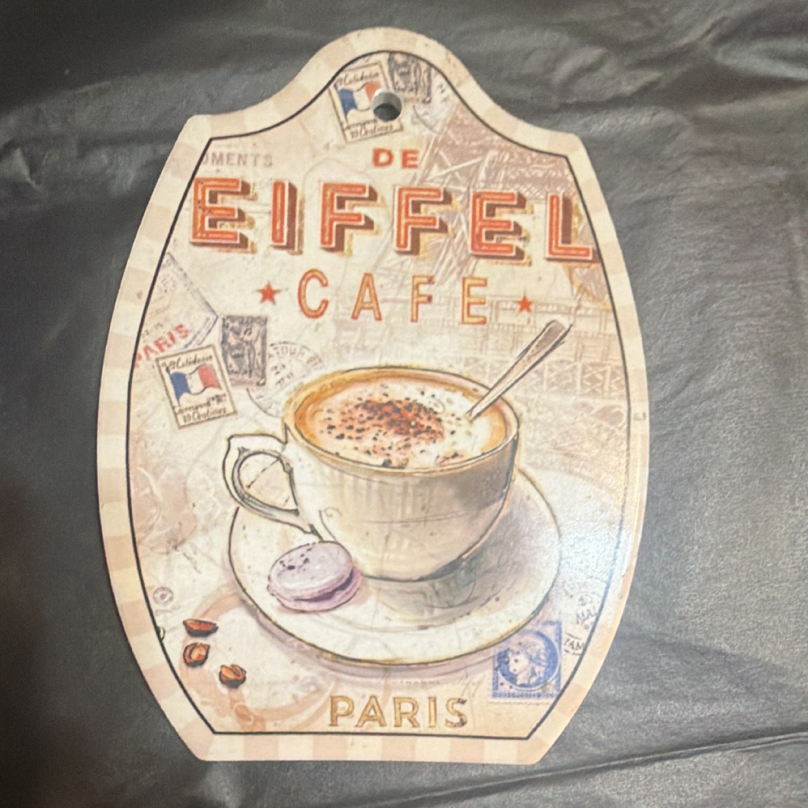 Eiffel Café Paris Decorative Coffee Wood Hanging Wall Plaque Sign