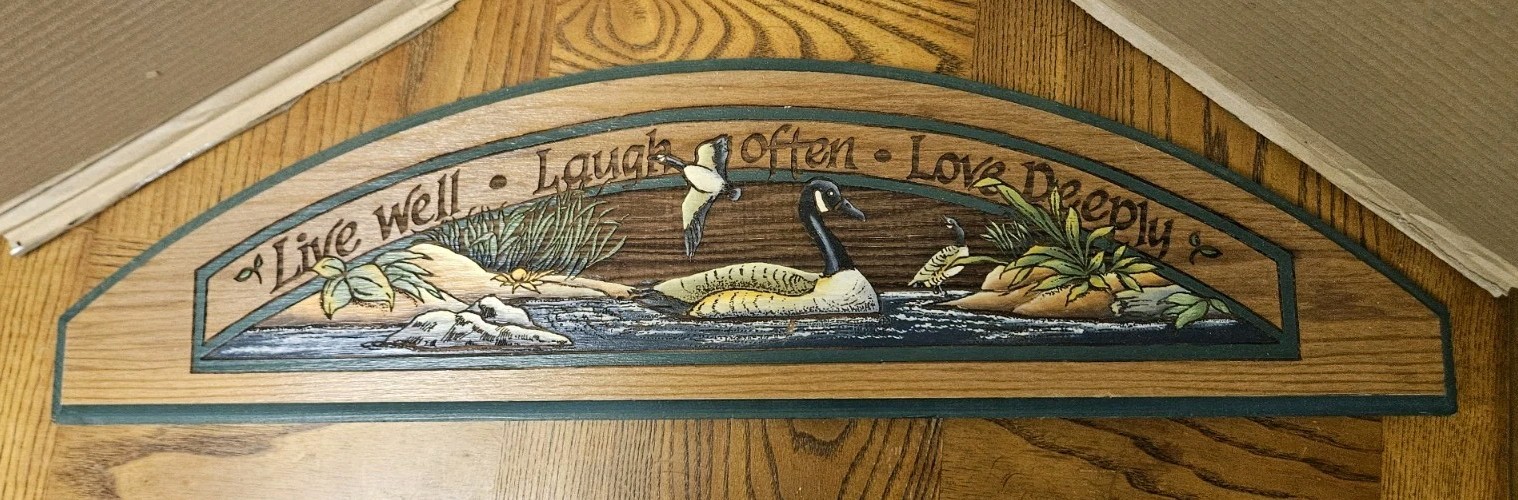 Decorative Wood Sign Live Well – Laugh Often – Love Deeply