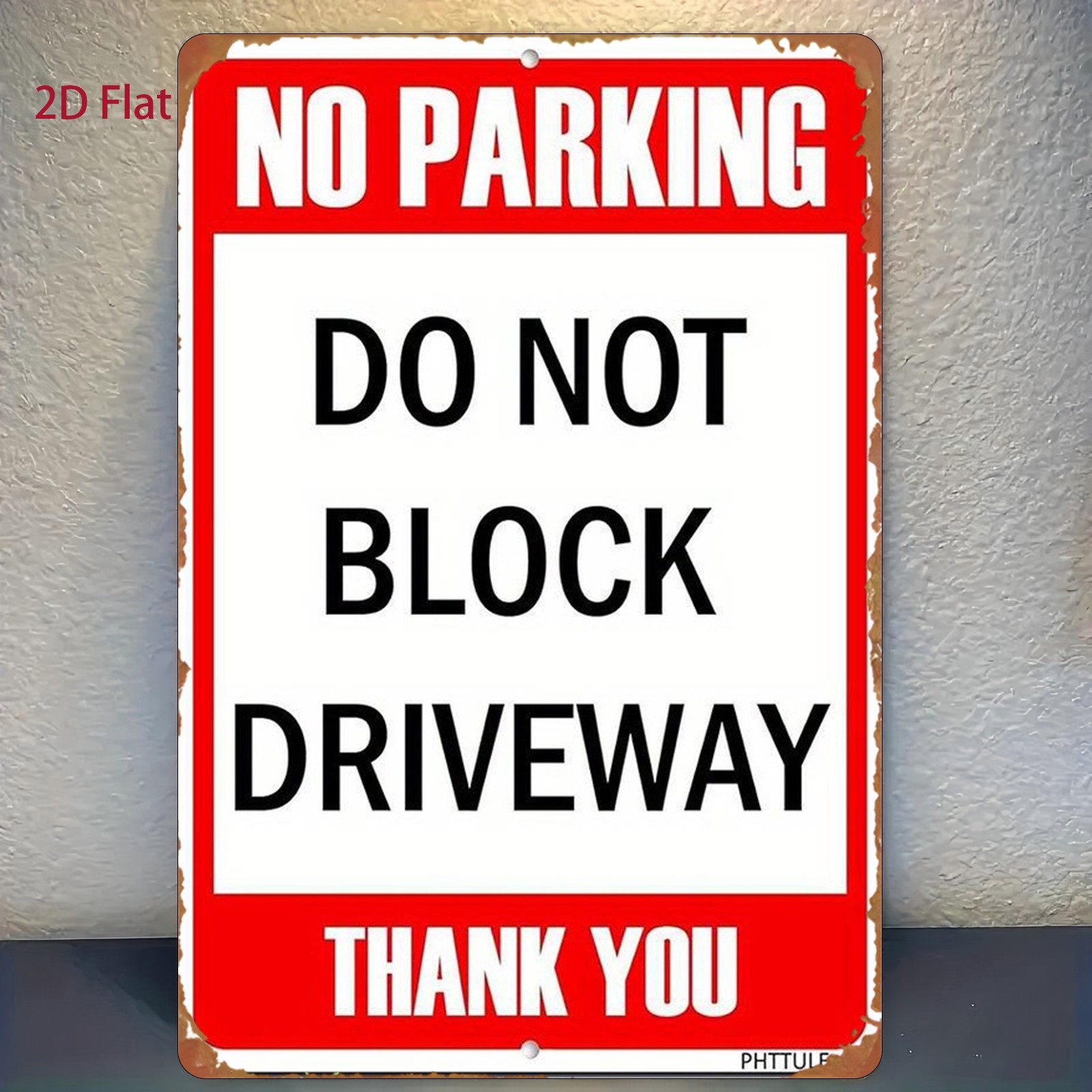 20.32×30.48 cm Metal Sign “No Parking, Do Not Block Driveway”
