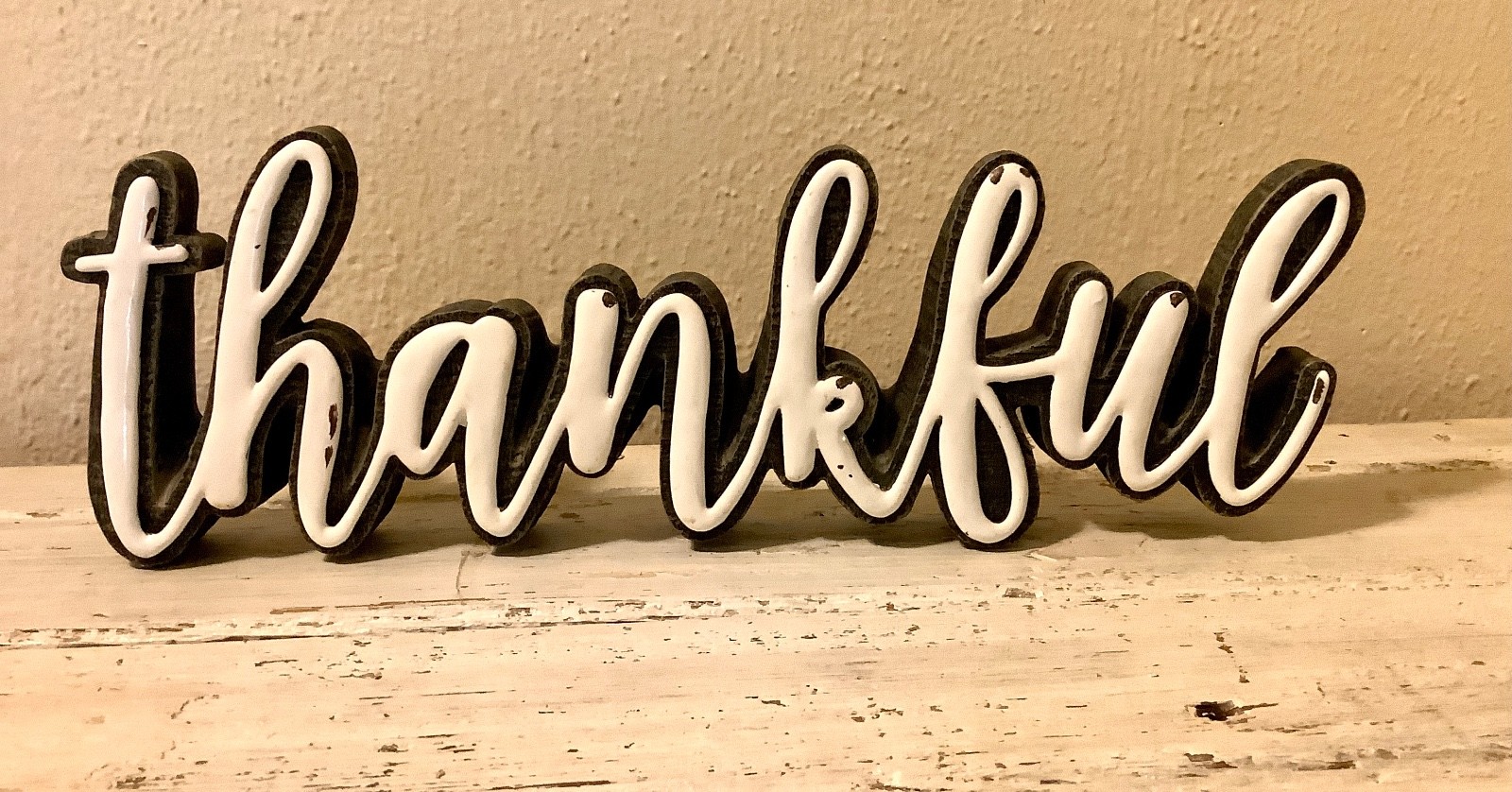 free standing thankful sign