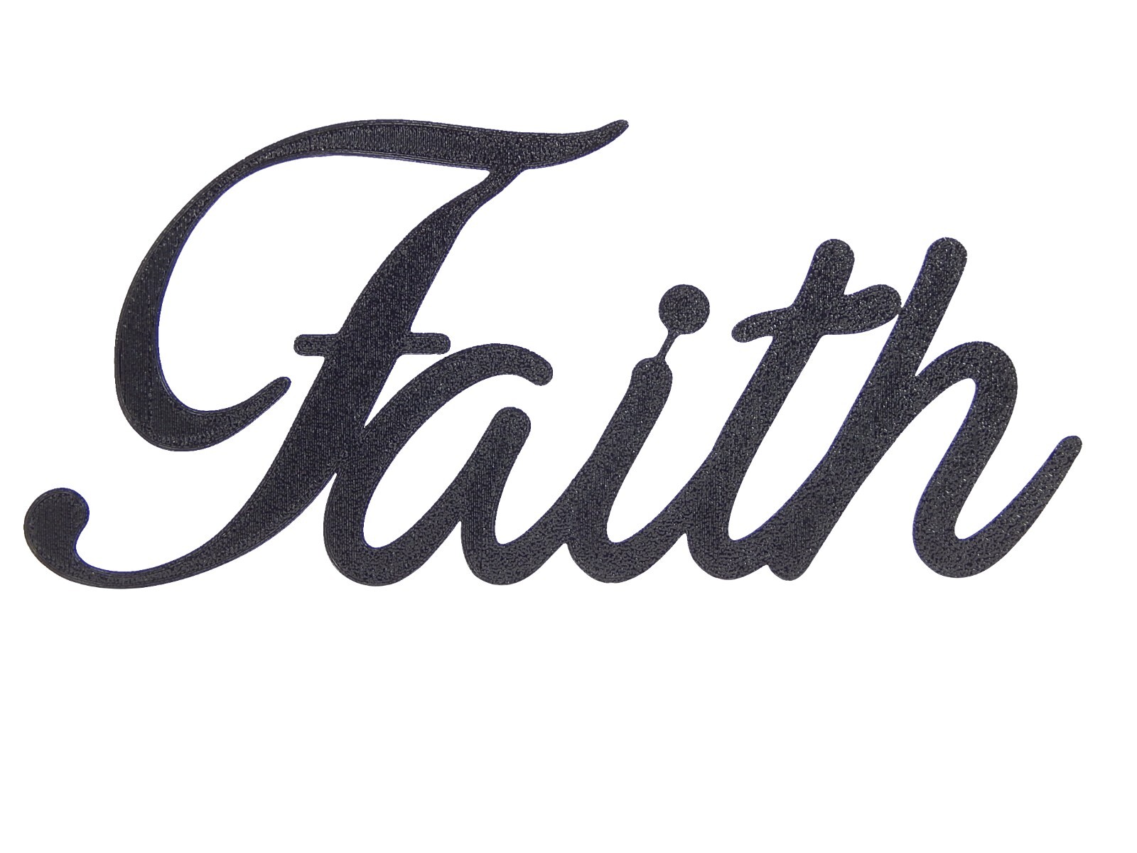 Faith Word Art Sign Home Christian Decor Wall Hanging Cursive Script Typography
