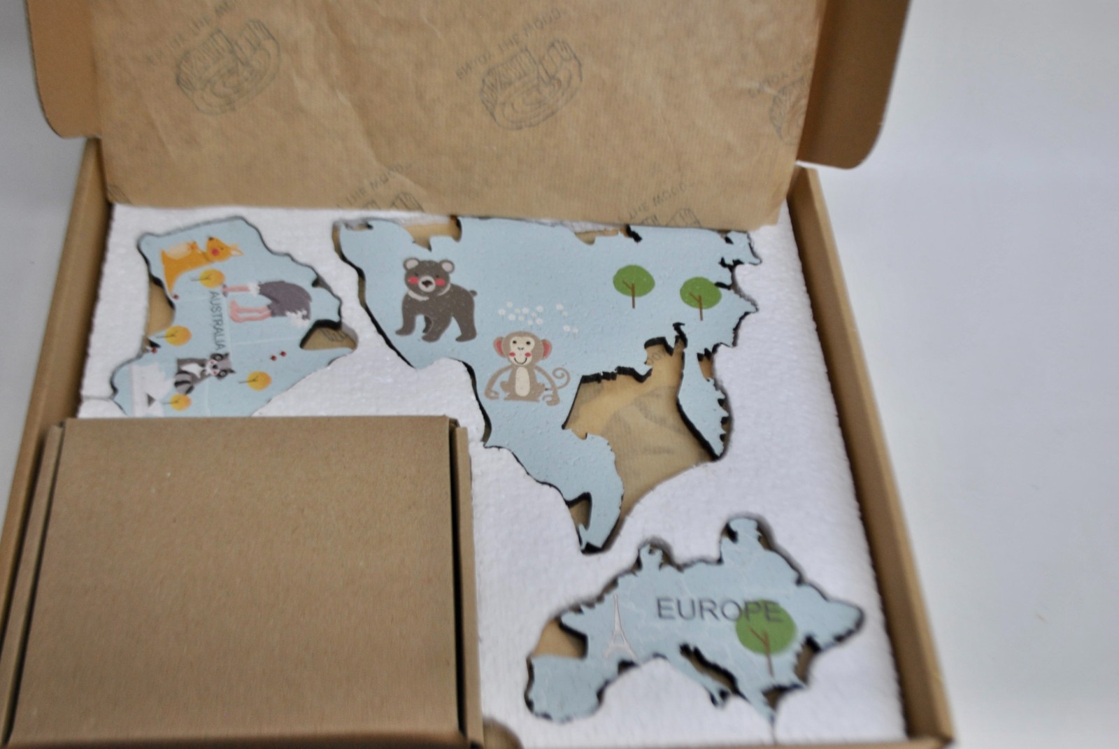 WOODEN TRAVEL WALL DECOR MAP SIZE M 24X39