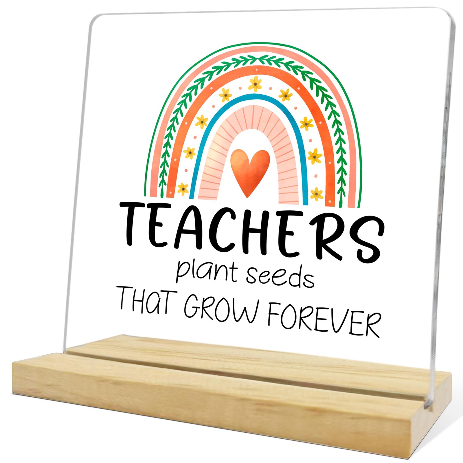 Teacher Appreciation Gifts,Teachers Plant Seeds That Grow Forever Acrylic Pla…
