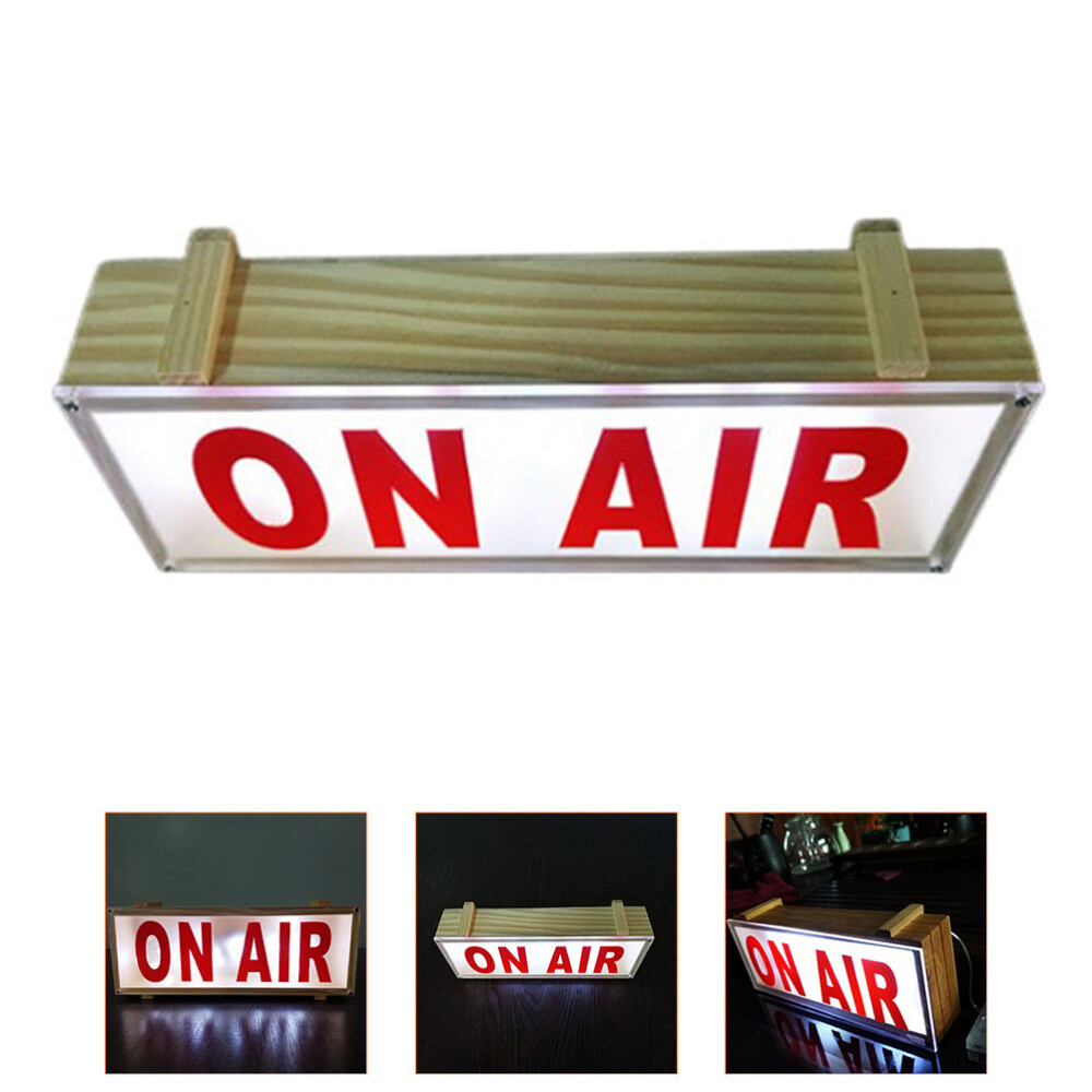 Wooden Light Sign LED Recording Sign Home Office Studio Bar Decoration