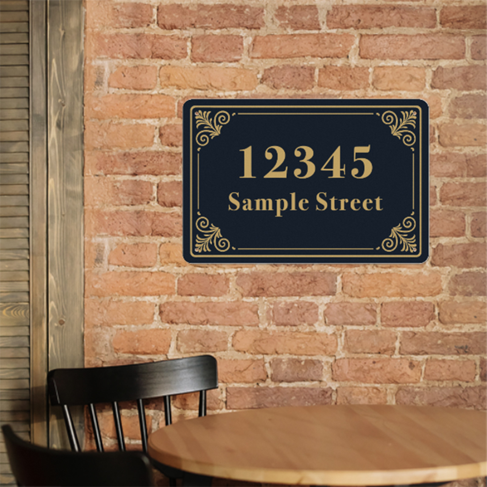 8″ x 12″ House Number Plaque Personalized Home Address Sign Custom Metal Iron