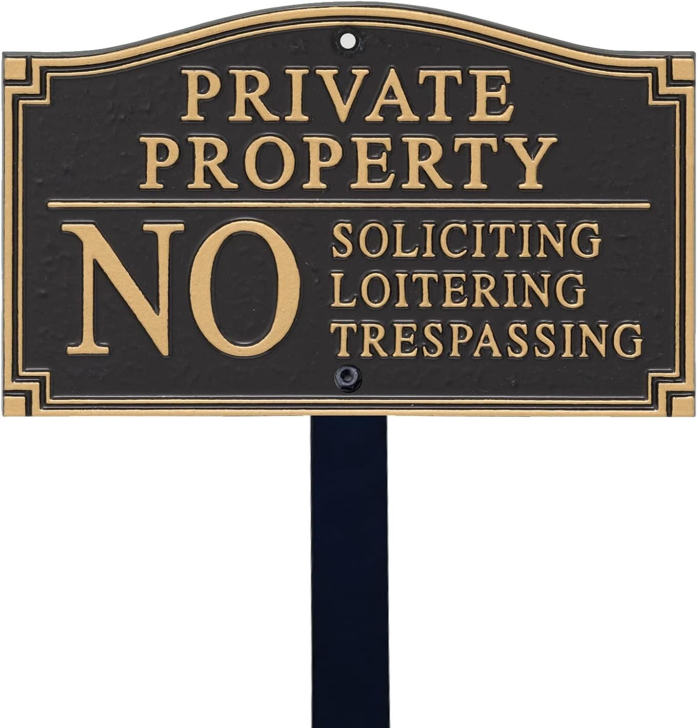 Large Bold Private Property Sign – Rustproof Aluminum with Ground Mount Option