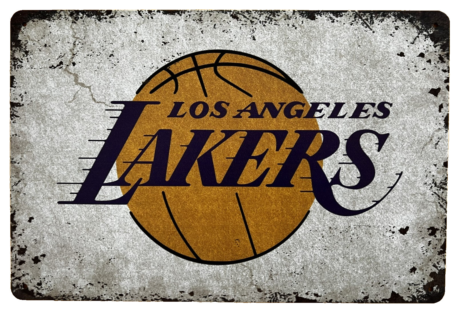 LA Los Angeles Lakers Tin Sign (NBA Kobe Shaq Magic West Wilt Elgin Worthy S0003