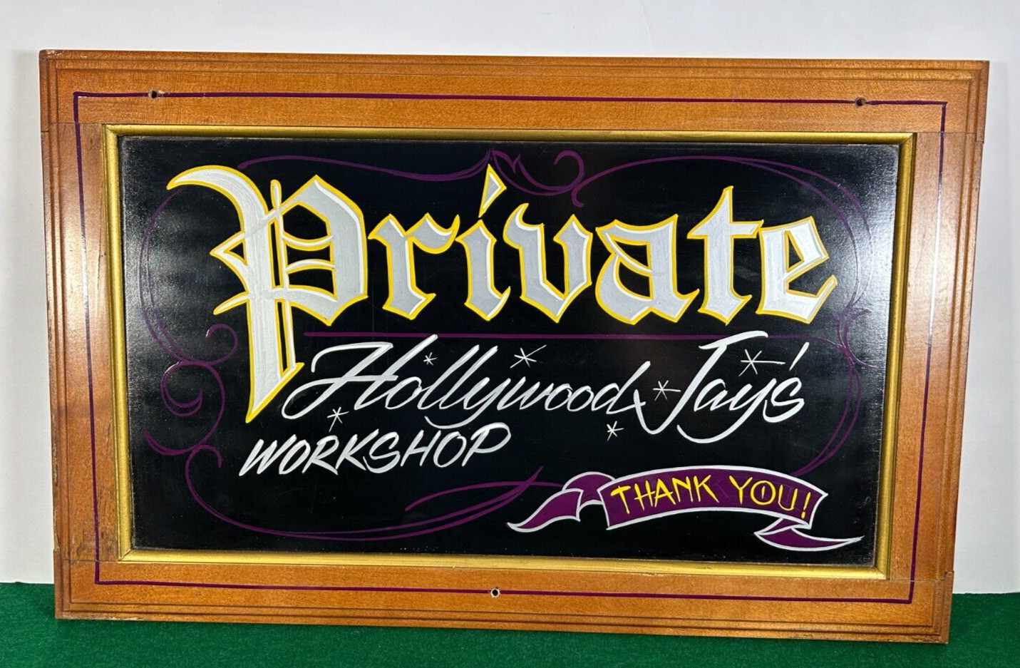 24″x 15″ Celebrity Jay Ohrberg’s Personal Custom Painted PInstripe Garage Sign