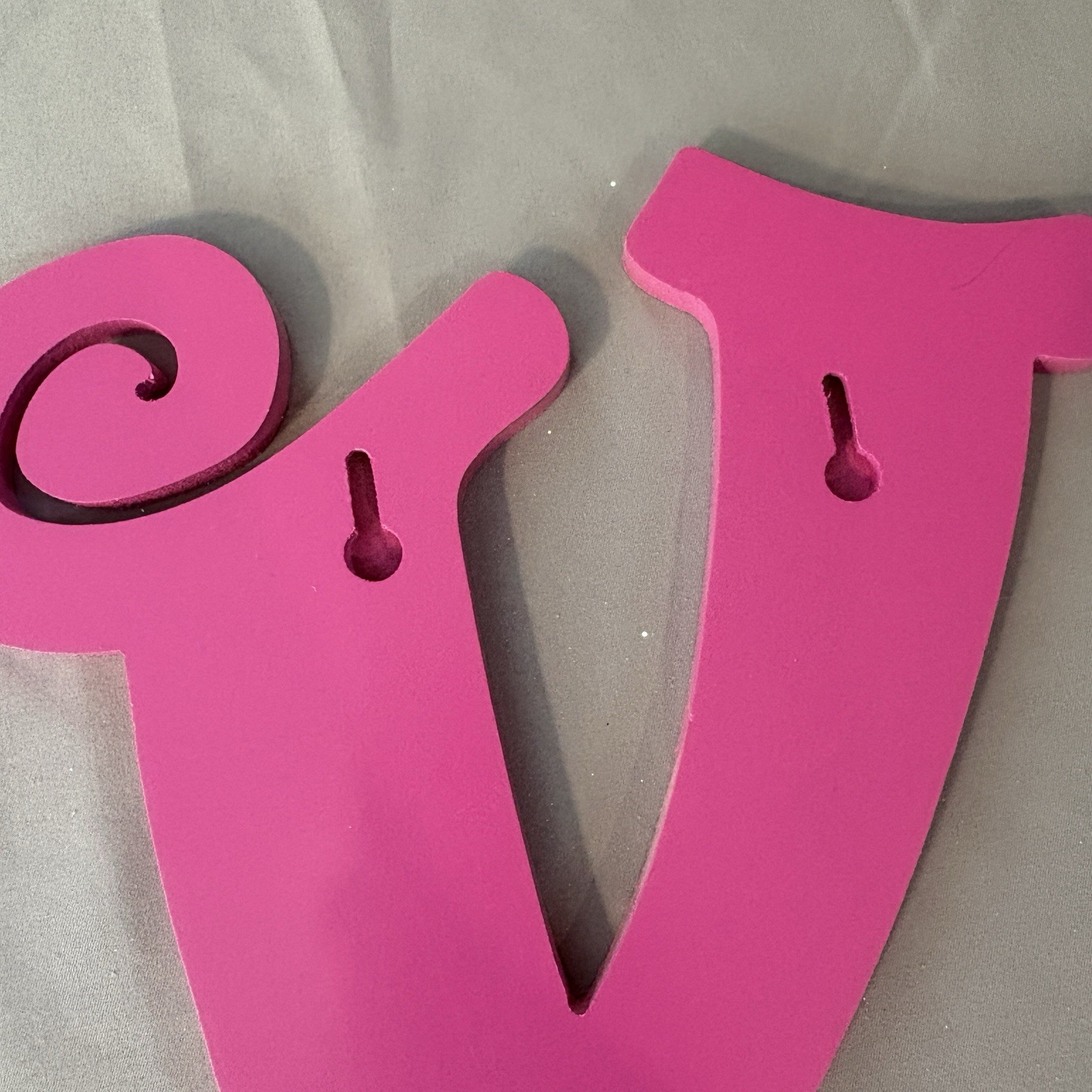 Hobby Lobby Decorative Pink Glitter Sparkly Wall Mount, Letter Y