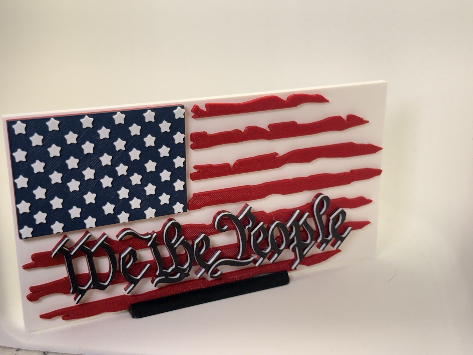 American Flag We The People 250th Anniversary 4th Of July Decor Plaque Sign