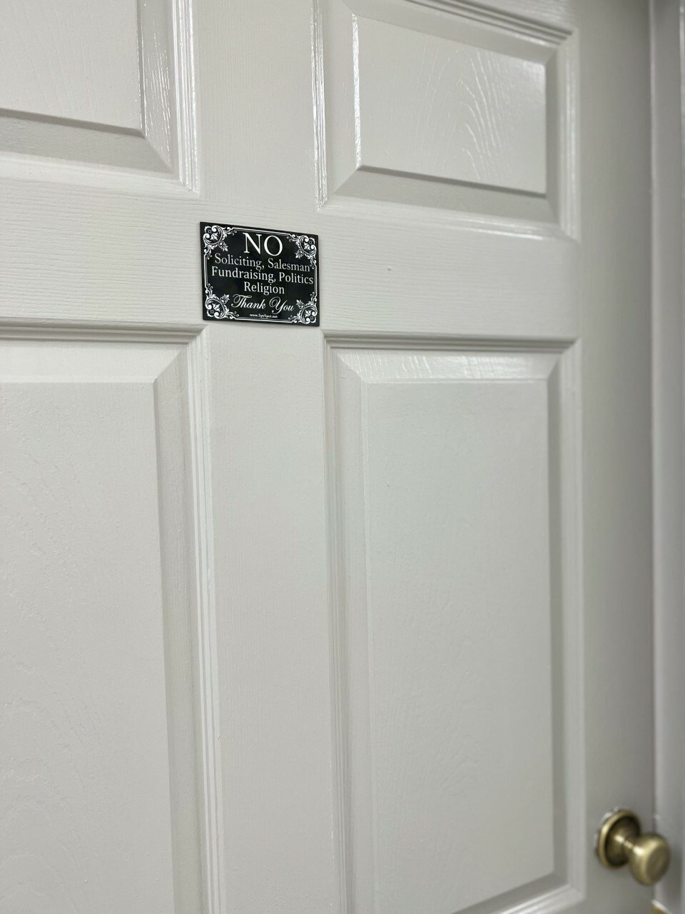 2 Pack of No Soliciting Sign Sticker Vinyl for Door Window Weatherproof Decal