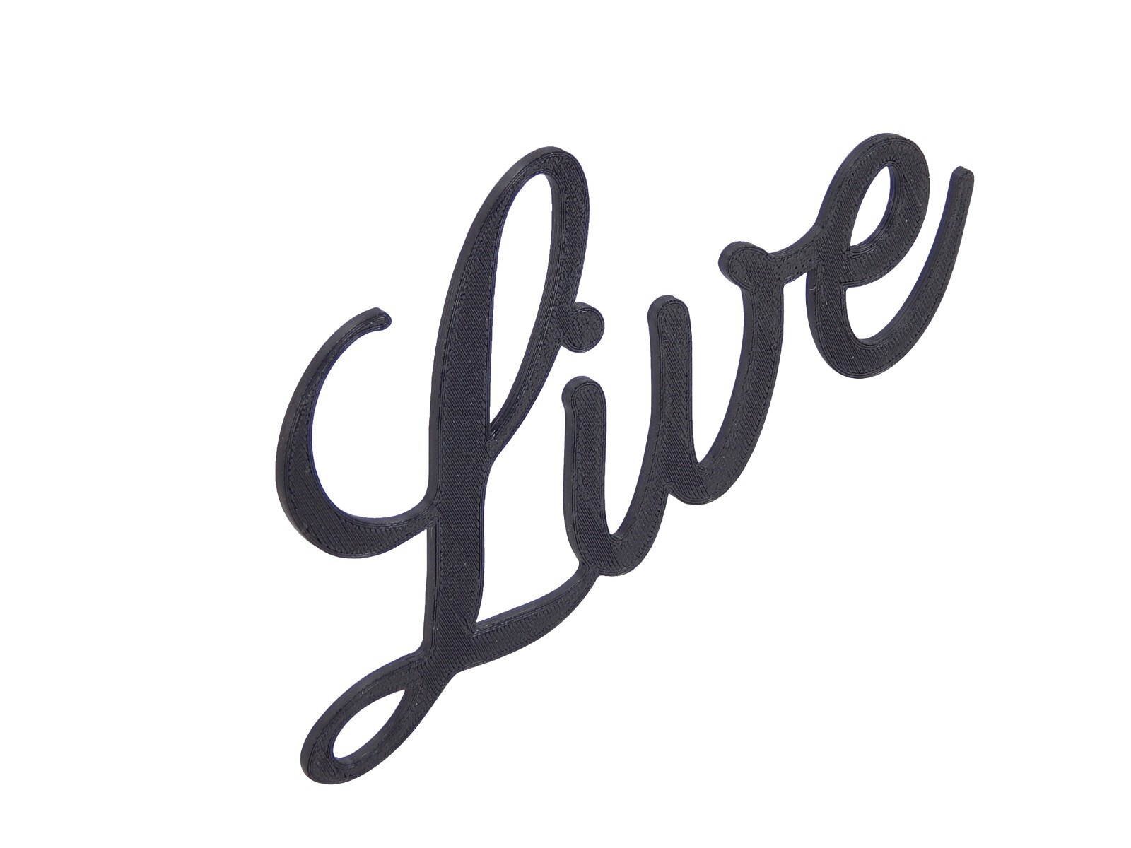 Live Word Art Sign Home Kitchen Decor Wall Hanging Cursive Script Typography