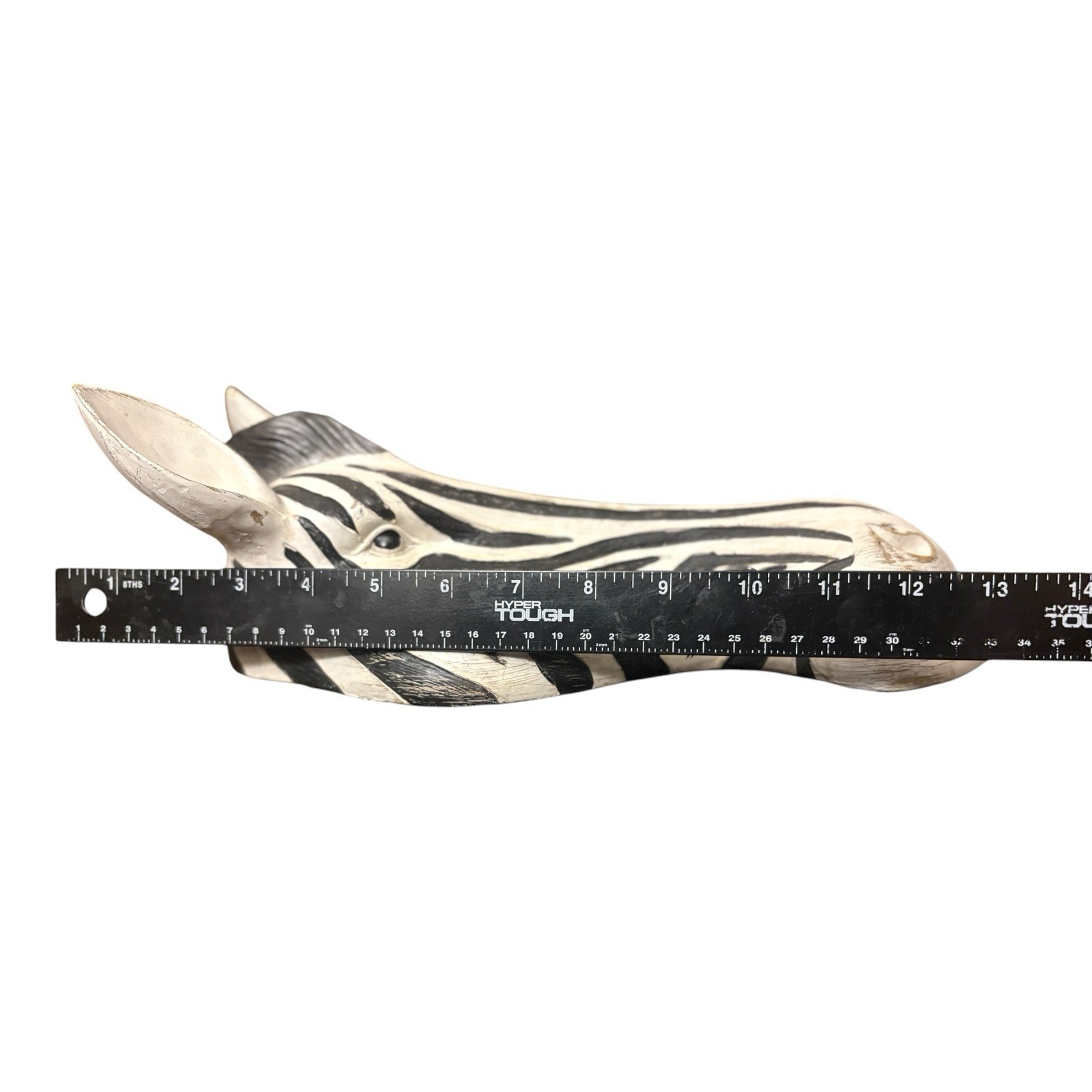 Wood Look Resin Giraffe & Zebra Head Wall Hanging Safari Africa Decor 13” Set