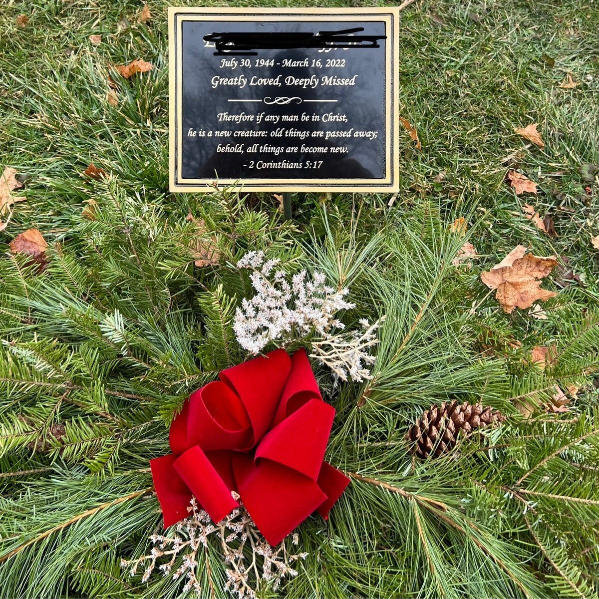 Customized memorial heavy brass metal outdoor plaque – Garden memorial plaque- C