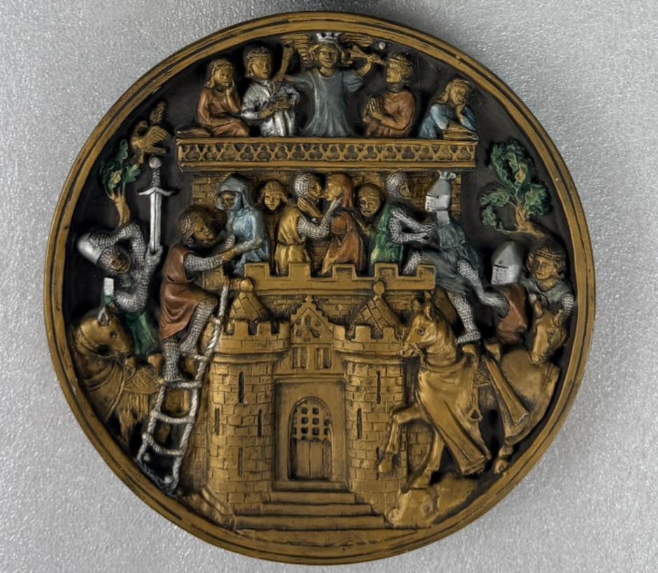 Marcus Designs The Courtship & The Castle of Love-Clay 3D Medieval Plaques