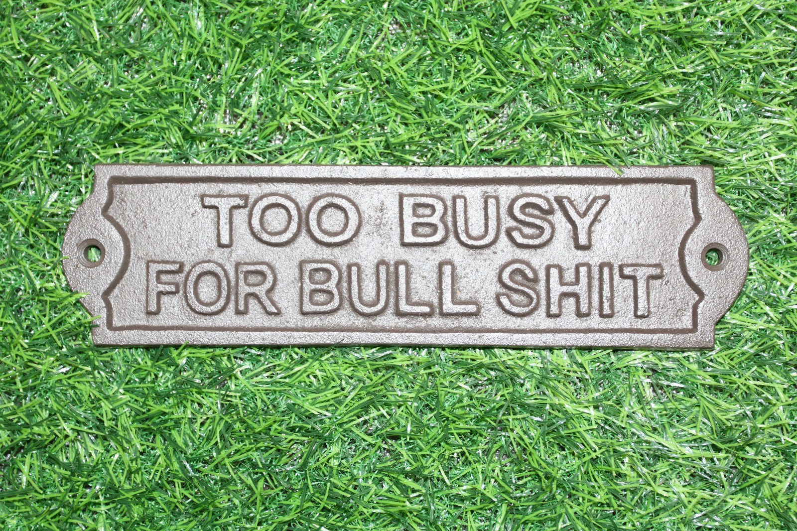 2-TOO BUSY FOR BULLSHIT Metal Humorous Sign,Country Decor,Shop Wall Sign,W-65